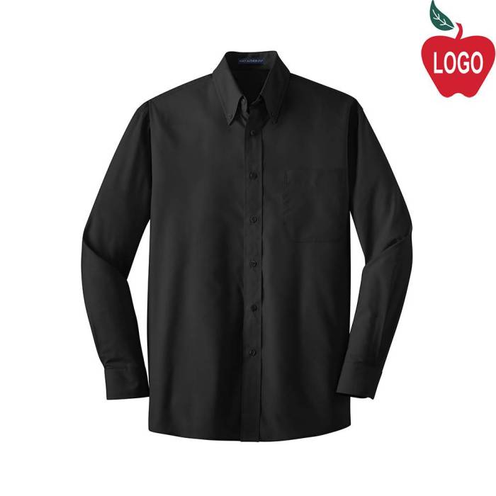 Mens black long sleeve dress shirt