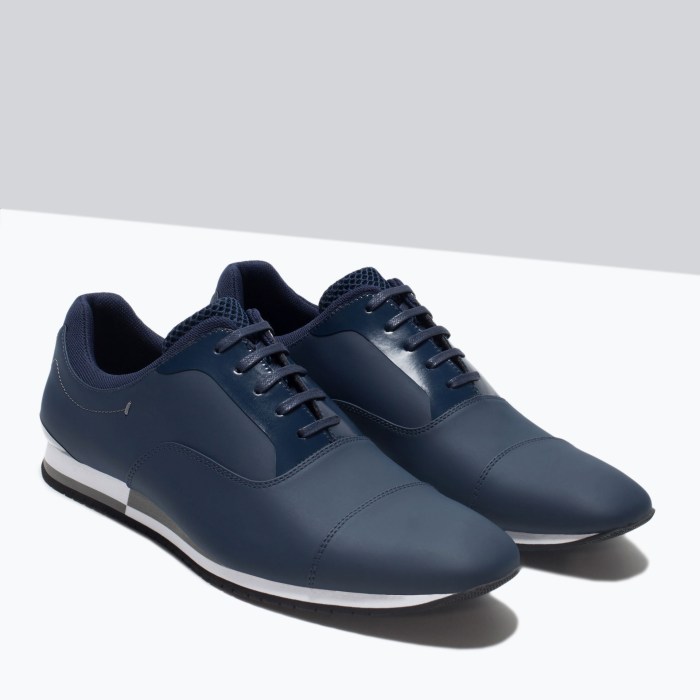 Mens blue casual dress shoes