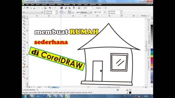 Desain tembok rumah dari corel draw