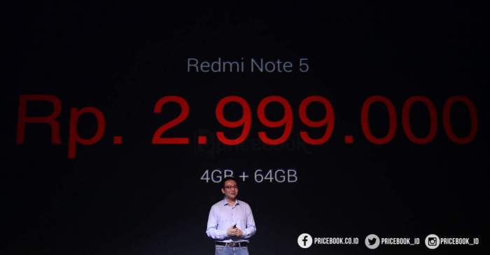 Harga hp xiaomi note 5