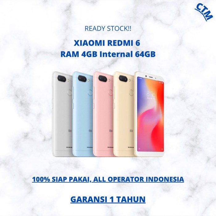 Harga hp xiaomi 6 ram 4