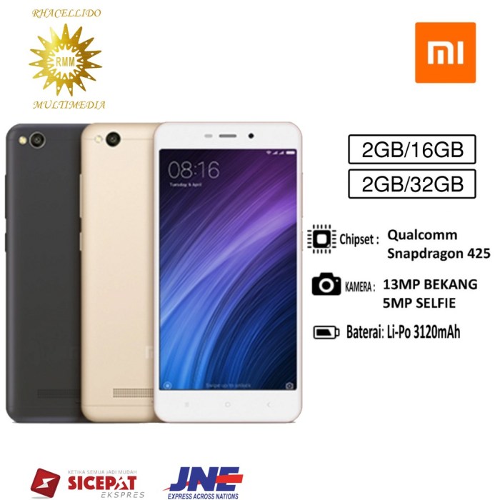 Harga hp xiaomi 4a ram 2